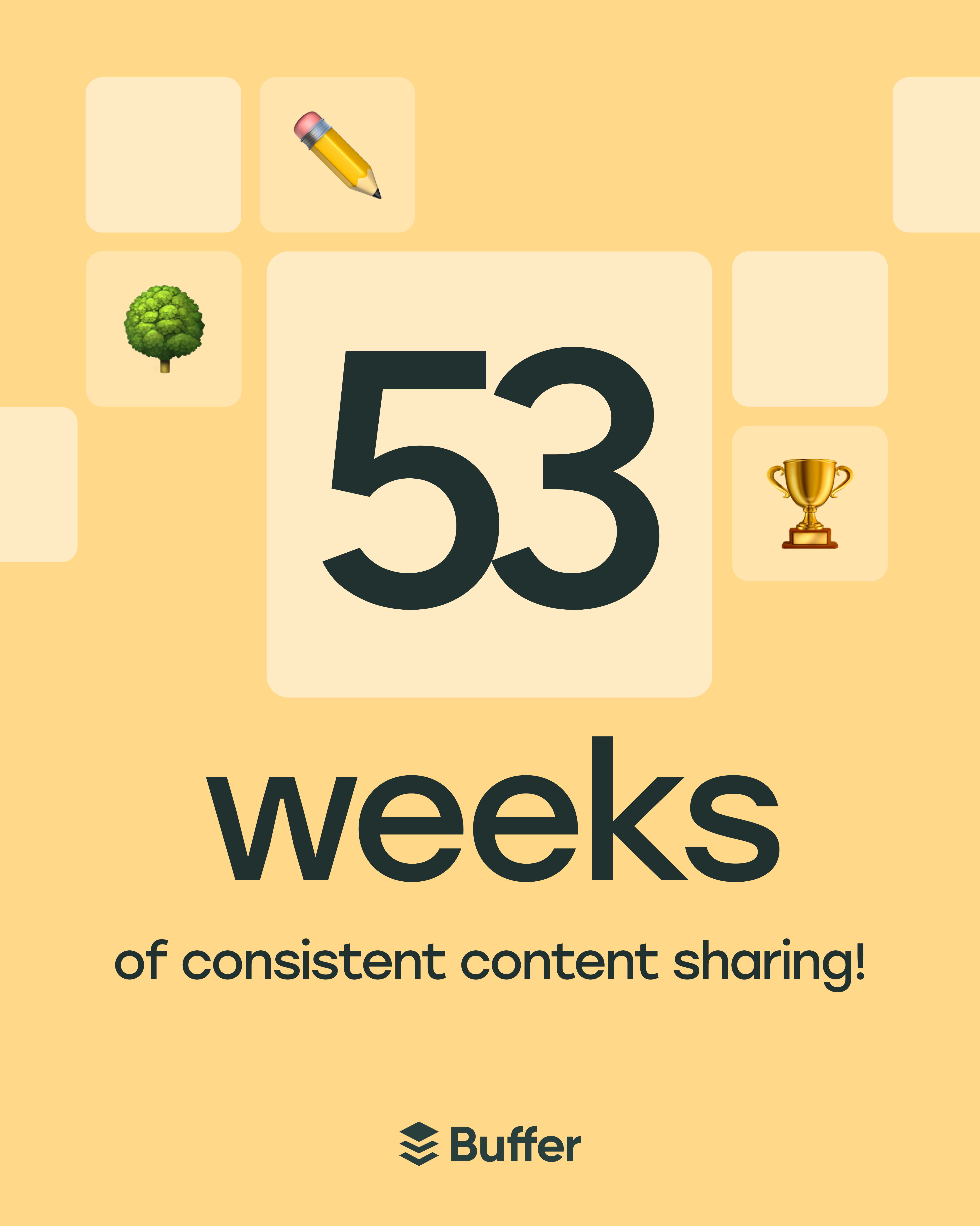 An image of a plant growing into a 53-week posting streak with Buffer